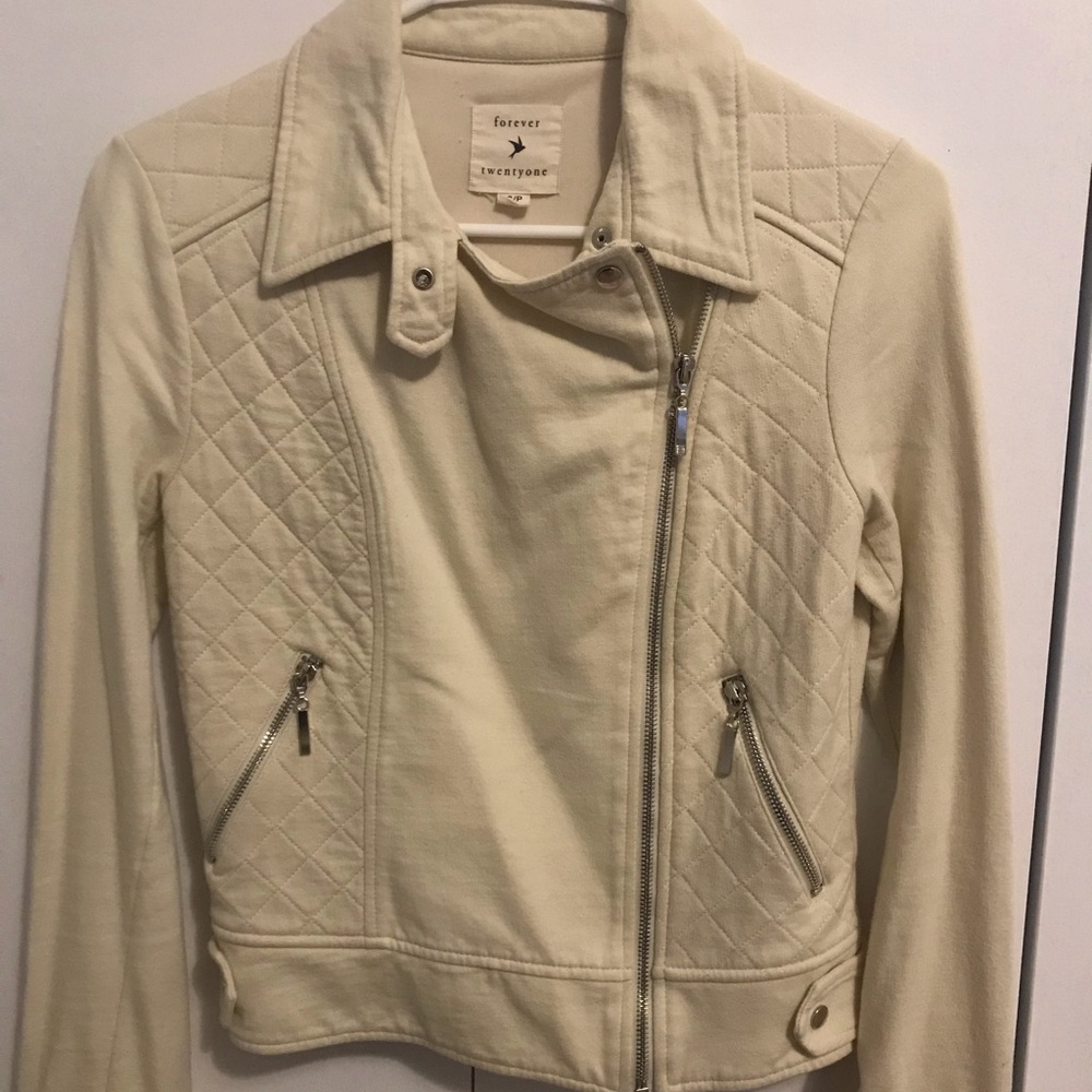 Double breasted moto jacket